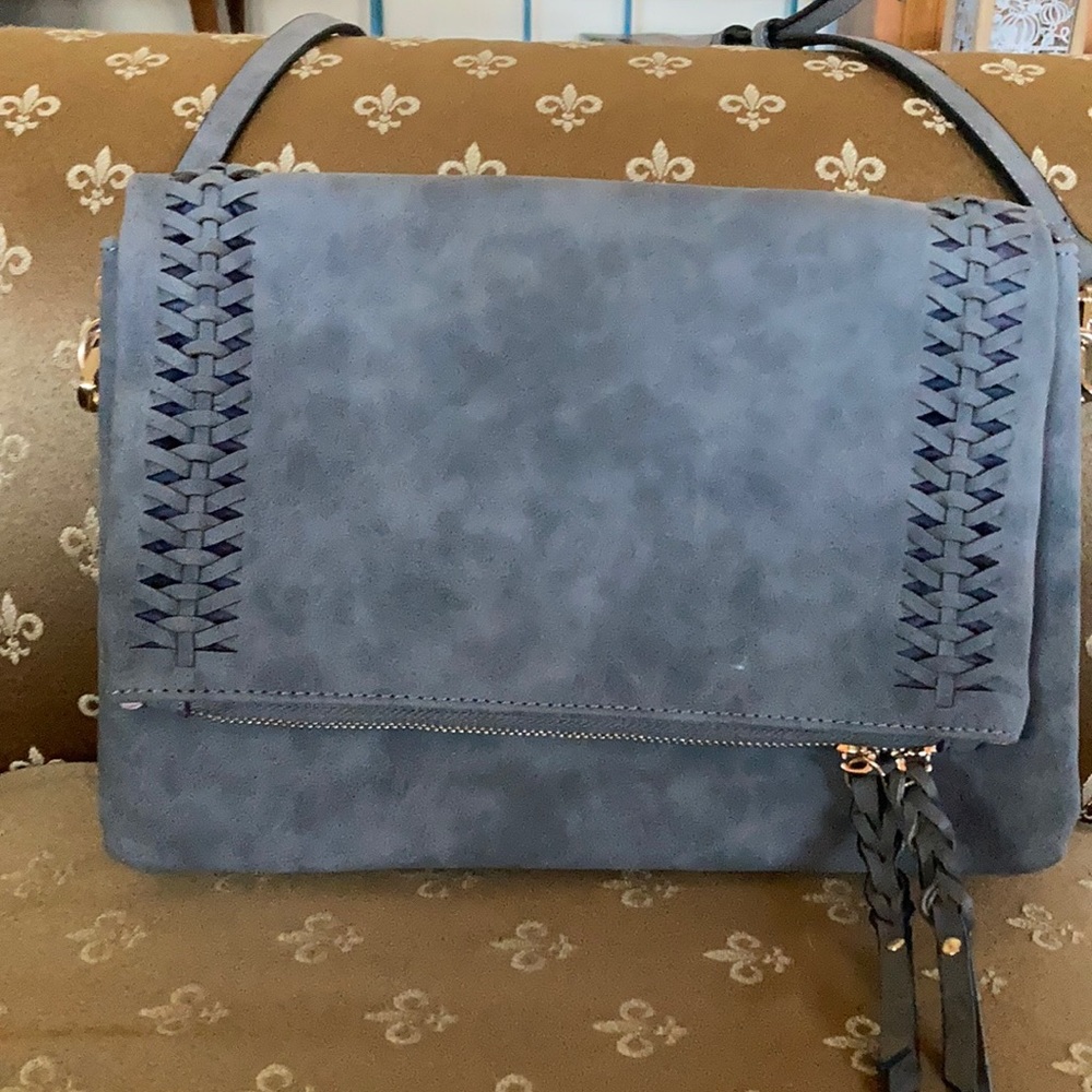 Faux suede NWOT crossover purse